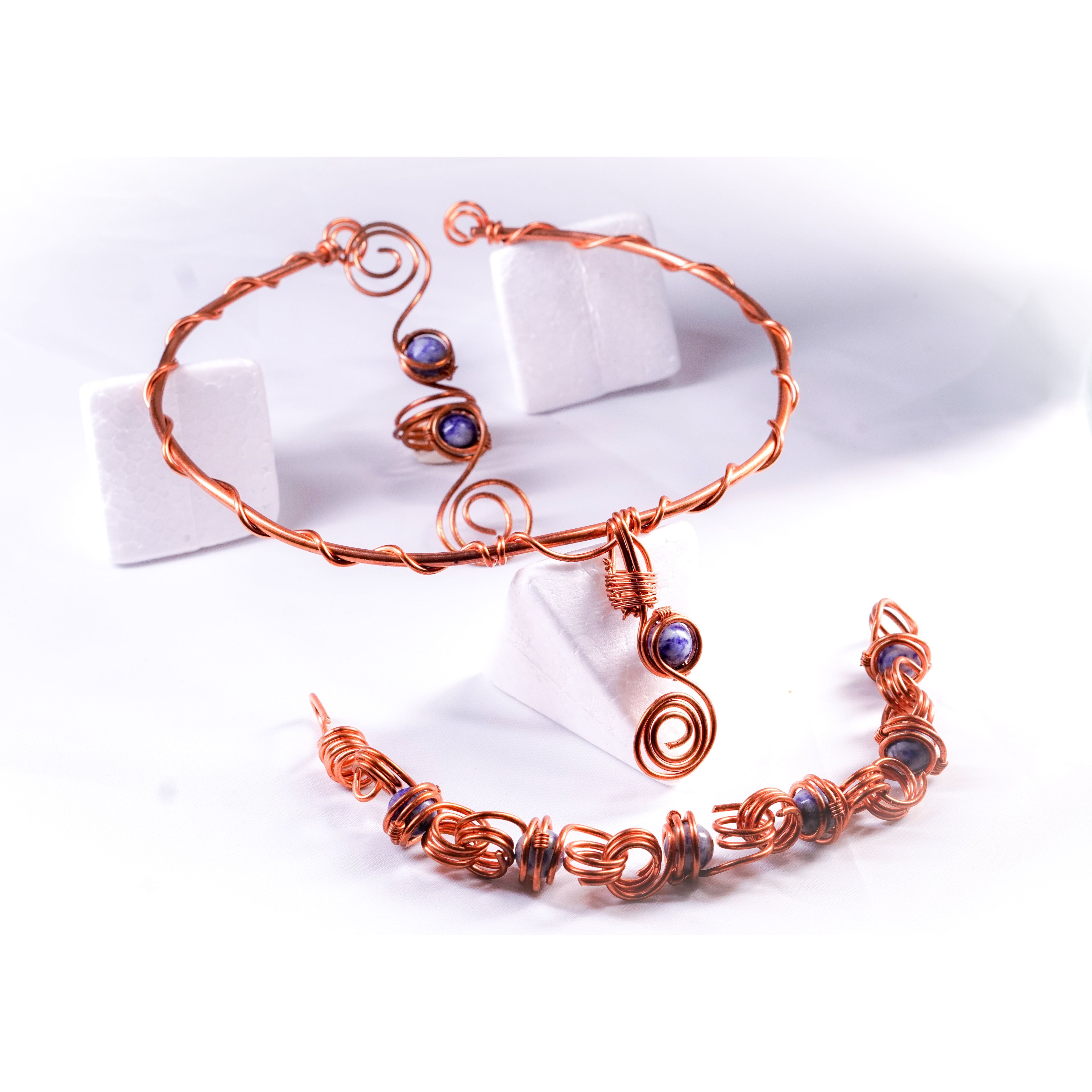 Intuitive Essence – Third Eye Chakra Jewelry Set (Ring, Bracelet, Choker)